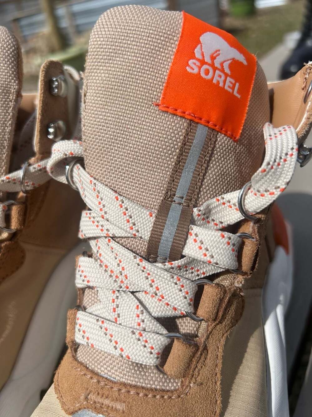 SOREL Women's Kinetic RNEGD Conquest Waterproof Sneaker Boot in Tawny Buff - Picture 3 of 8